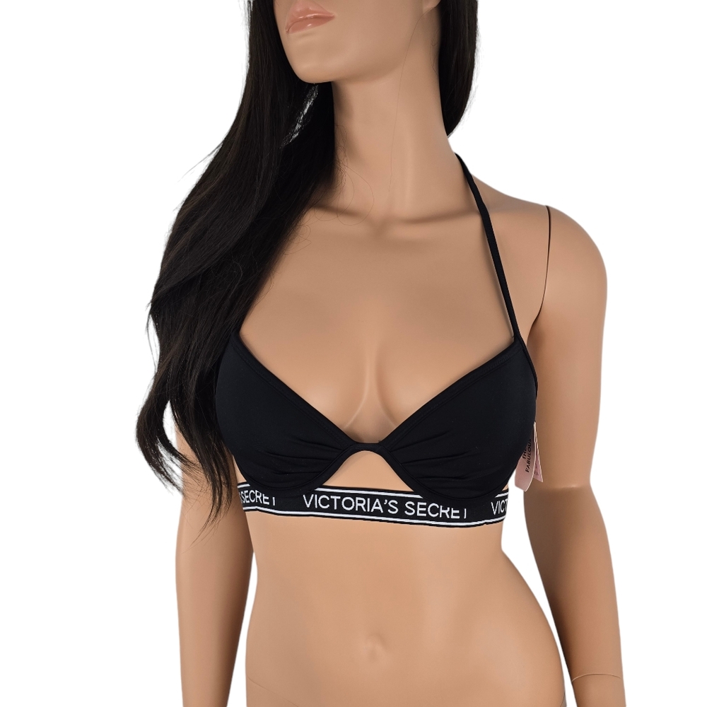 Victoria’s Secret Black Bikini Top The Fabulous 34A